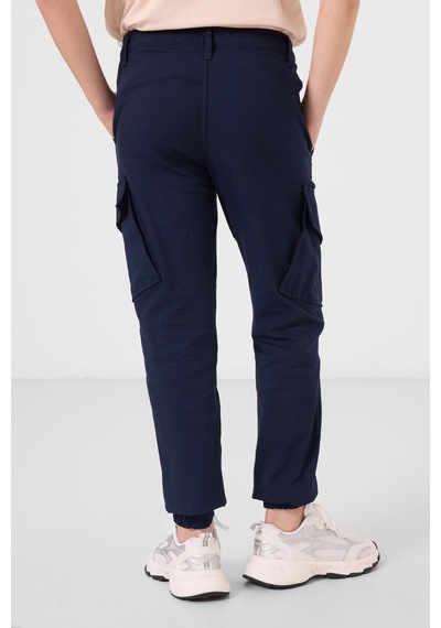 Tommy Life Lacivert Standart Fit Dokuma Hafif Esnek Chino Erkek Çocuk Pantolon - 11271 Lacivert