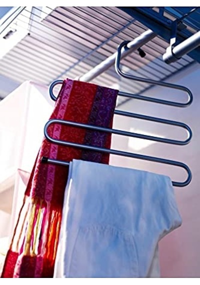 Katlı Metal Pantolon Eşarp Askısı Çok Renkli