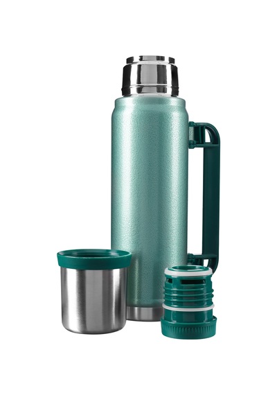 S-link Sl-tm13 Yeşil Kumlama Boya 750ml Iç 304 Dış 201 Sert Plastik Kulp Ve Portatif Paslanmaz Çelik Termos Kupa Yeşil