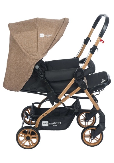 Mimma Baby Olympus Gold Antrasit Çift Yönlü Bebek Arabası Taşıma