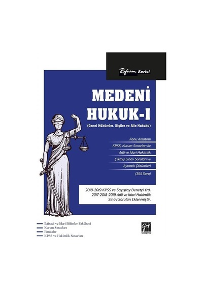 Reform Serisi Medeni Hukuk - 1(Genel Hükümler) (Kişiler Hukuku...