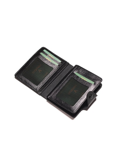 Black Cüzdan & Kartlık Erkek 866 Vergelio Purse Matte Crystal Wallet Card Holder Siyah