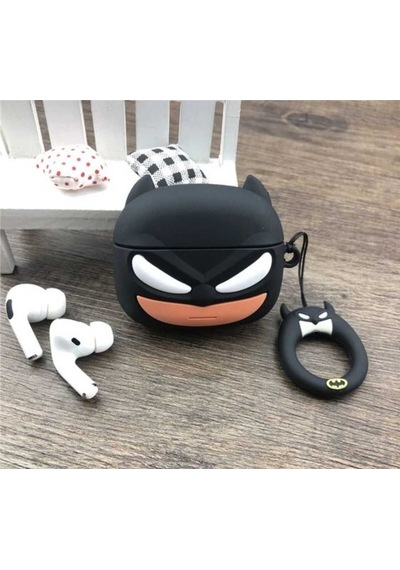 Apple Uyumlu iPhone 1/2. Nesil  Koruyucu Bluetooth Kulaklık Kılıfı Batman Figürlü Batman Airpods 1/2. Nesil