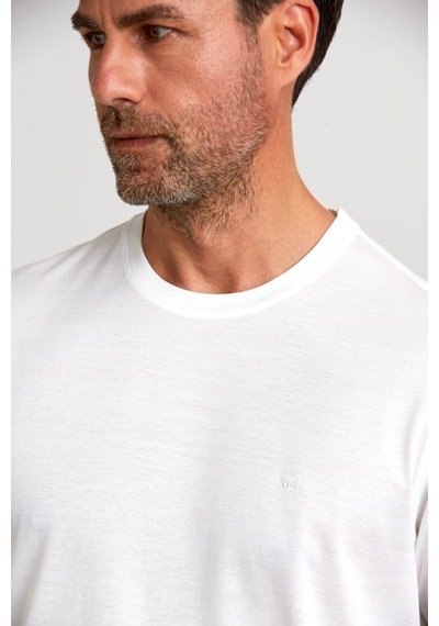 Bisse Erkek O Yaka T-shirt Beyaz Tsnos24y24101 D01 Beyaz