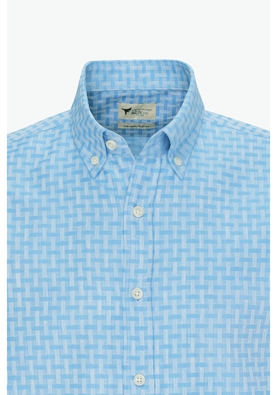 AC&Co / Altınyıldız Classics Erkek Acık Mavı %100 Pamuk Slim Fit Dar Kesim Düğmeli Yaka Armürlü Gömlek Acık Mavı AC&Co / Altınyıldız Classics Erkek Acık Mavı %100 Pamuk Slim Fit Dar Kesim Düğmeli Yaka Armürlü Gömlek Acık Mavı