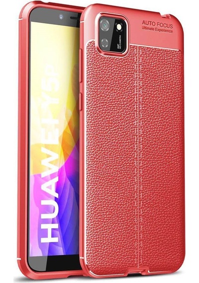 Huawei Y5p Kılıf Focus Deri Desen Silikon Arka Kapak