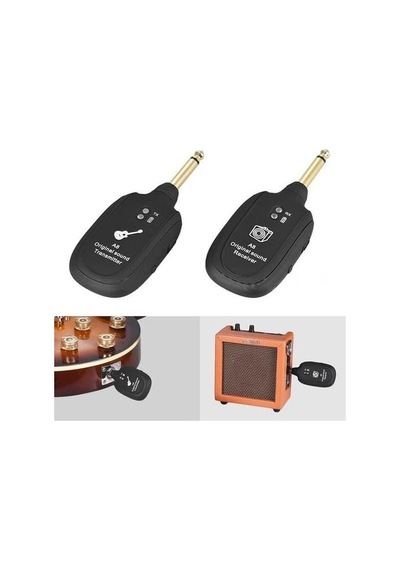 Kablosuz Profesyonel Şarj Edilebilir Gitar & Anfi Ses Aktarıcı Alıcı Verici