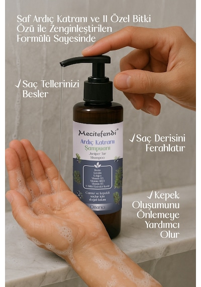 Mecitefendi Biotin Keratin ve Kolajen İçerikli Ardıç Katranı Şampuanı 150 ML