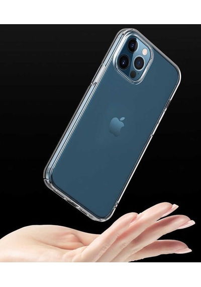 Apple iPhone Uyumlu 13 Pro Max Kılıf Sararmaz Ultra İnce Sert Mika Kamera Yükseltili Pazarplus Şeffaf