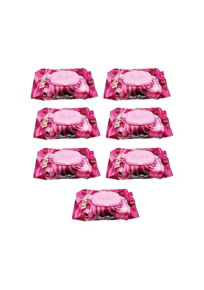 7 Paket Red Rose Islak Havlu Mendil 90 Adet Kapaklı Gül Kokulu Tekli