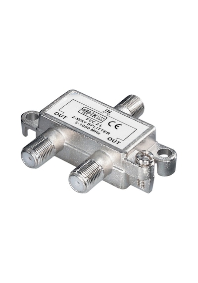 1/2 Yollu Kablo Tv Sinyal Ayırıcı, Splitter - 5-1000 Mhz, Frekans Bölücü, Çoklayıcı