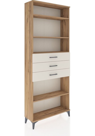 Arges Dolap 4 Raflı 3 Çekmeceli 88x30x221 Çam-aytaşı Atlas Çam