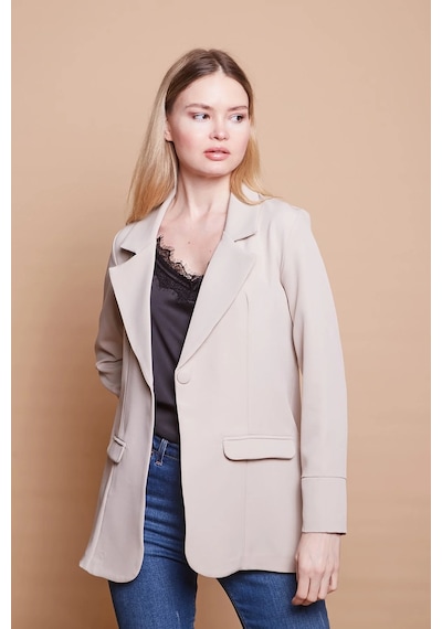 Yakalı Kolu Katlamalı Cep Kapaklı Salaş Boyfriend Oversize Hafif Likralı Kumaş Blazer Ceket-taş Taş Yakalı Kolu Katlamalı Cep Kapaklı Salaş Boyfriend Oversize Hafif Likralı Kumaş Blazer Ceket-taş Taş