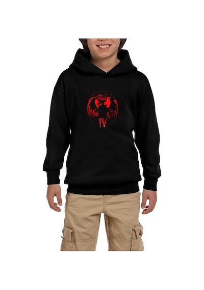 Zepplin Giyim Diablo IV Lilith is Waiting Siyah Çocuk Kapşonlu Sweatshirt Siyah