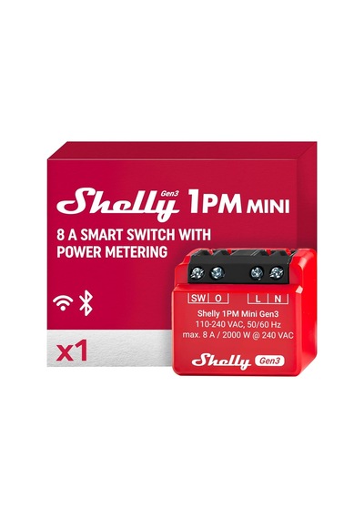 Tr 1pm Mini Gen3 Wlan Akıllı Röle Şalteri 1 Kanal 8a Akım Ölçümü Sıva Altı Işık Şalteri Alexa V Diğer