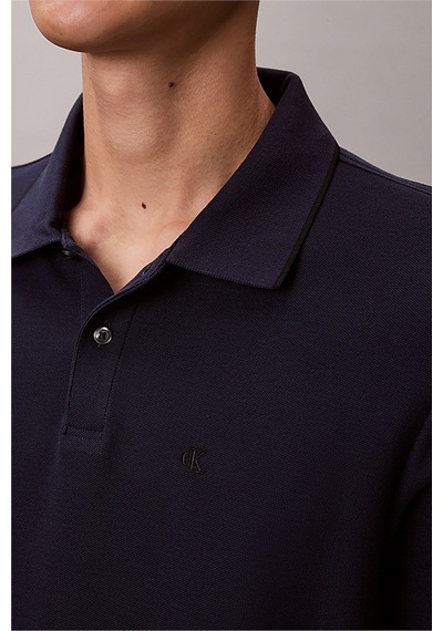 Calvin Klein Ss Refined Pique Tipped Classic Erkek Polo Yaka T-shirt Lacivert-24469
