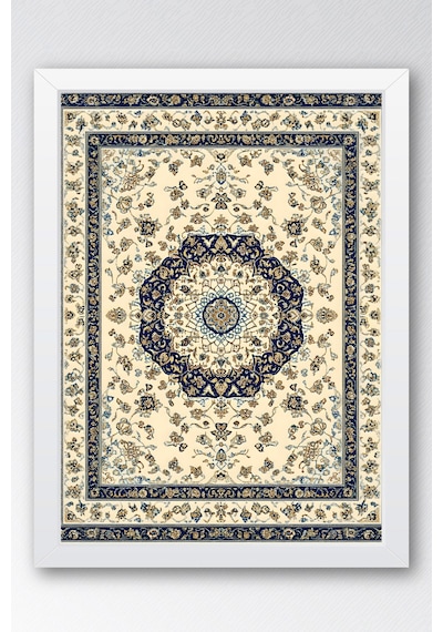 Premium Osmanlı Lacivert Madalyon Motifli Çerçeveli Tablo - Lüks Ramazan Serisi Klasik Duvar Dekoru Beyaz Premium Osmanlı Lacivert Madalyon Motifli Çerçeveli Tablo - Lüks Ramazan Serisi Klasik Duvar Dekoru Beyaz