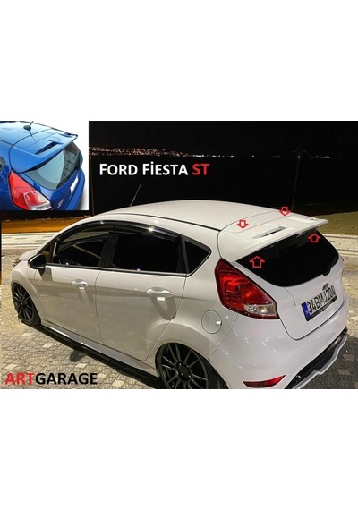 Ford Fiesta 2009-2016 St Bagaj Spoileri-fiberglass-boyasız Mat Siyah
