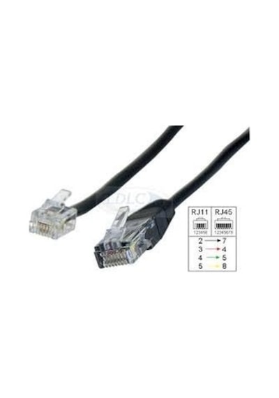 5 Adet Rj45 -Rj11 4 Per Pach Cord Kablo 3 M.