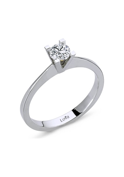 Lova F Renk 0,30 Karat Pırlanta Tektaş Yüzük - HRD Sertifikalı - 1030164