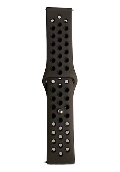 Ekılıf - Xiaomi Amazfit Pace Uyumlu - Kordon Silikon Kordon Krd-02 - Siyah-kahverengi