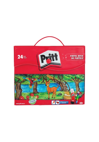 Pritt 24 Lü Pastel Boya - Çantalı Ambalaj - 4 Adet Tarı
