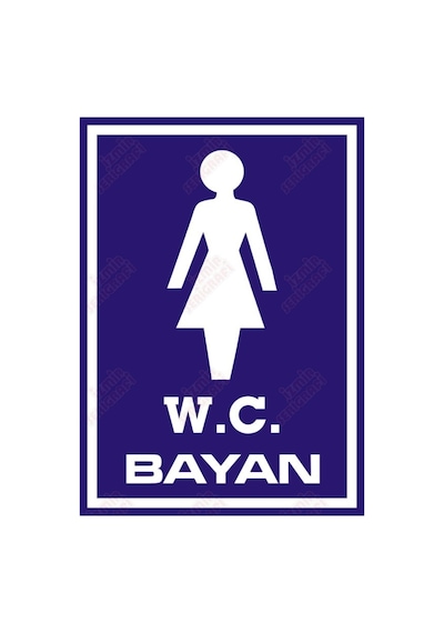 W.C. Bayan Levhası