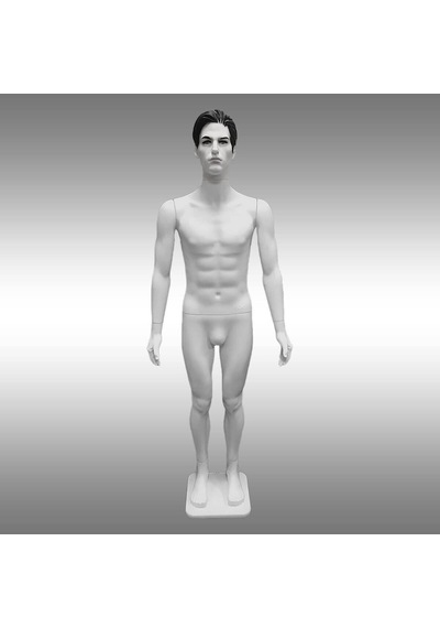 Vitrinraf Vitrin Mankeni Erkek Plastik Boy Mankeni Tablalı Makyajlı Beyaz