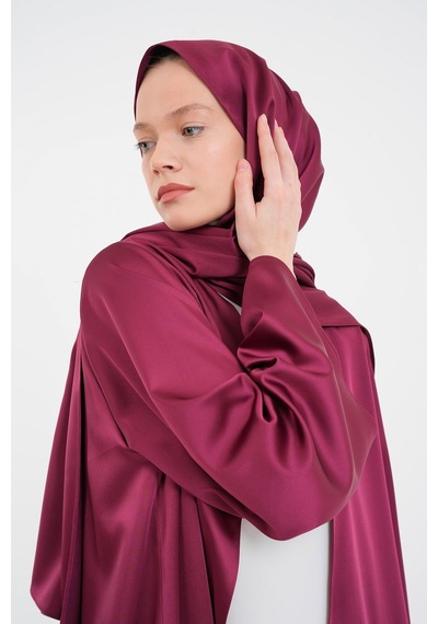 Şakika Kadın Aysha Abaya Ferace & Şal Fuşya