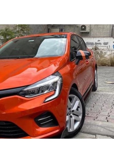 Sts Oto Aksesuar Renault Clio 5 2019 Sonrası Batman Yarasa Ayna Kapağı Piano Black Abs Plastik (02)