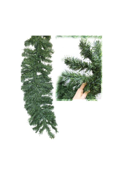 Yılbaşı Dekor Süsleri Yeşil Çam Dalı Garland 160 Cm