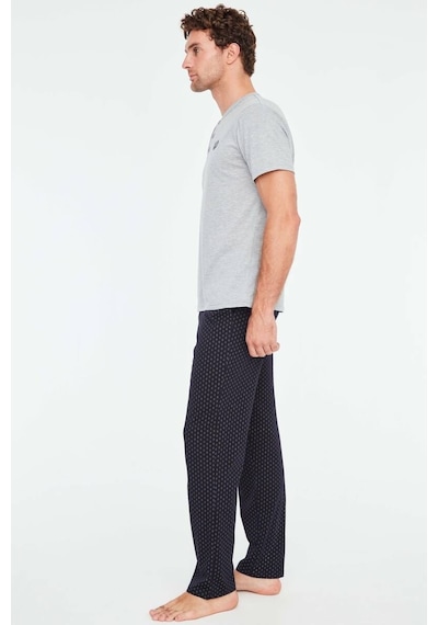 Mod Collection Erkek 3 Lü Pijama Takımı Gri 001