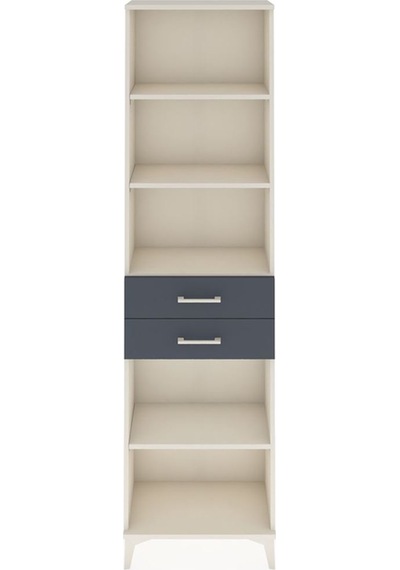 Arges Dolap 4 Raflı 2 Çekmeceli 60x30x221 Aytaşı-antrasit Aytaşı