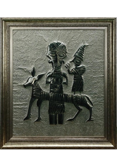E38 El İşçiliği Kurşun Figürin Kalıbı Aliminyum Kabartma Tablo 86 76 Cm -6441