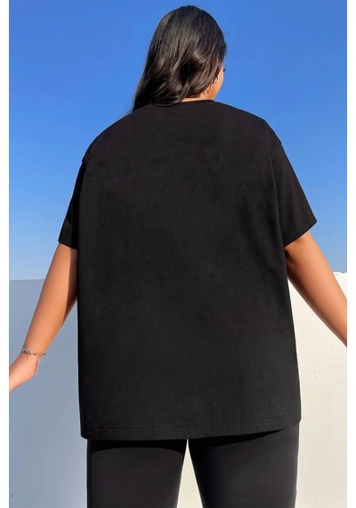 Flood Of Style Unisex Nasa Baskılı T-shirt Siyah