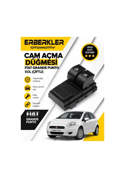 Fiat Grande Punto Sol Çiftli Cam Açma Düğmesi - Erb2218