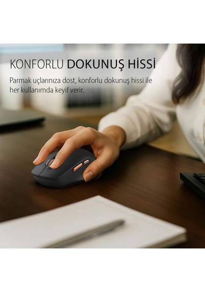 Iwm-244rs 2.4ghz Kablosuz Optik Mouse Ergonomik Tasarım, Sessiz