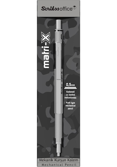 Scrikss Matri-x Versatil 0.5 Mm Açık Gri Şeffaf Amb.