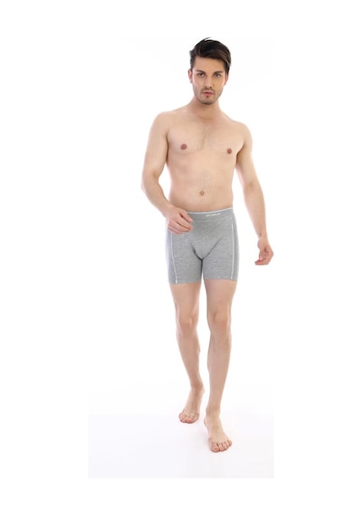 Çift Kaplan 855 Uzun Erkek Boxer - Gri - 57 Gri