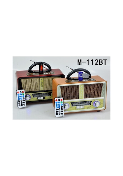 Meier M-112bt Nostaljik Ahşap Retro Radyo Bluetooth Fm Sd Aux U