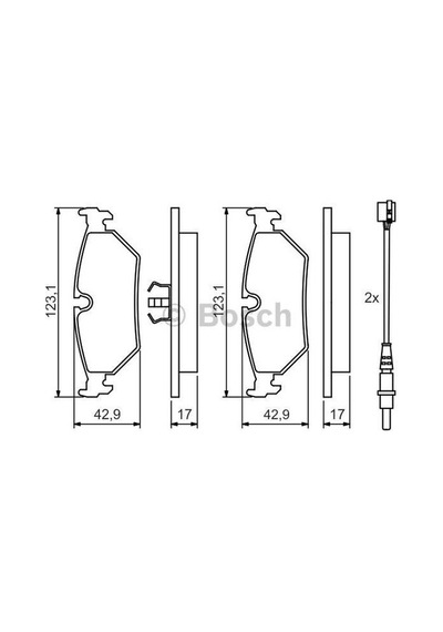 Bosch Fren Balatası Arka 123Mm 806 94 02