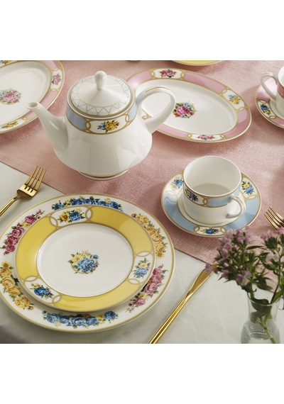 Evaliza Jasmine 36 Parça 6 Kişilik Kahvaltı Takımı Çok Renkli