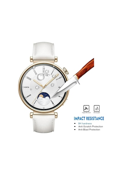 Huawei Watch Gt5 Pro 42mm Uyumlu Kolay Kurulum Aparatlı Temperli Cam Ekran Koruyucu