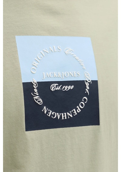 Jack & Jones Erkek T Shirt 12290856 Açık Yeşil Açık Yeşil