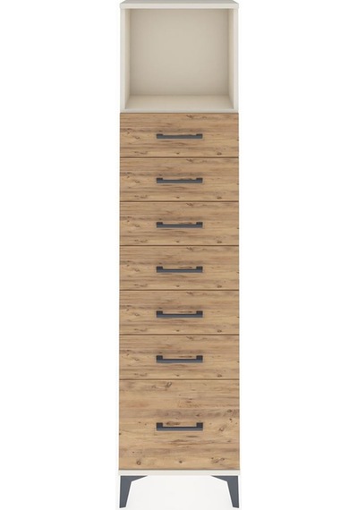 Arges Dolap Tek Raflı 7 Çekmeceli 44x30x182 Aytaşı-çam Aytaşı