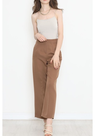 Mokashopin - Beli Pensli Pantolon Kahve - 20857.683. 001