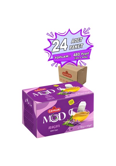 Mod Ada Çayı Bardak Poşet Çay 2x20 40gr. Yirmidörtlü Paket