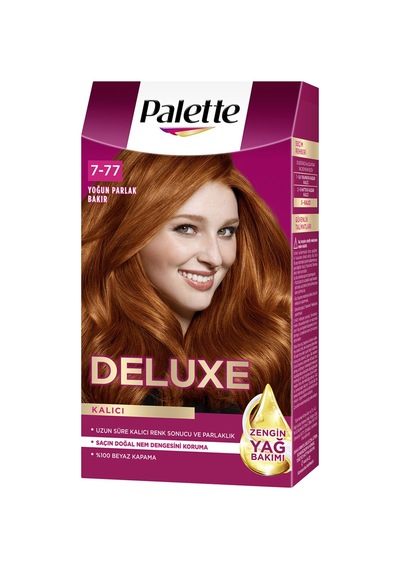 2 Adet Palette Deluxe 7-77 Yoğun Parlak Bakır Saç Boyası 115 Ml