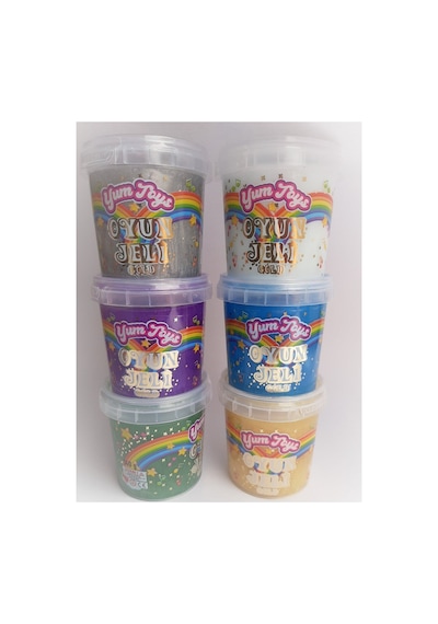 Yumtoys Gold Serisi Slaym - Hazır Slime 6 Renk 6 Kutu 140x6 Gr Sarı, Yeşil, Mor, Mavi, Gümüş, Beyaz