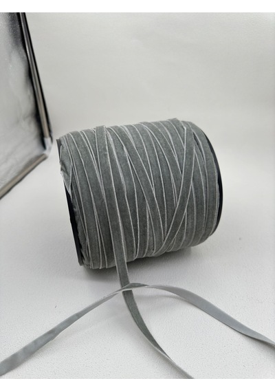 Paşateks- 1 Cm Düz Kadife-5 Metre V.gri
